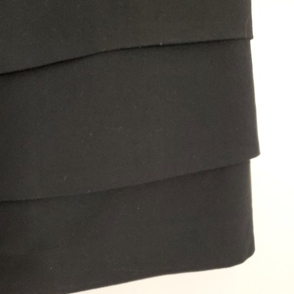 Comma womens skirt 8 black lined aline knee length layer zipper - Picture 2 of 5